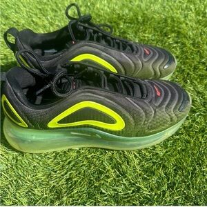 Nike Airmax Black and Lime Athletic Shoes